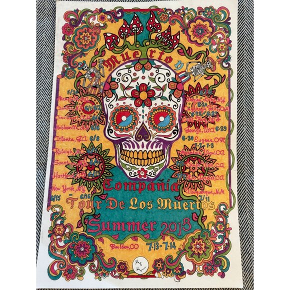 Compania Tour De Los Muertos Day Of The Dead Tour Poster Boulder Co 2018 - Picture 1 of 14